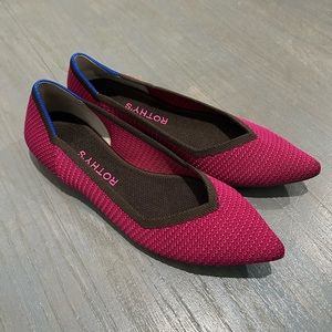 Rothy’s Aubergine Merino Point in Size 7.5